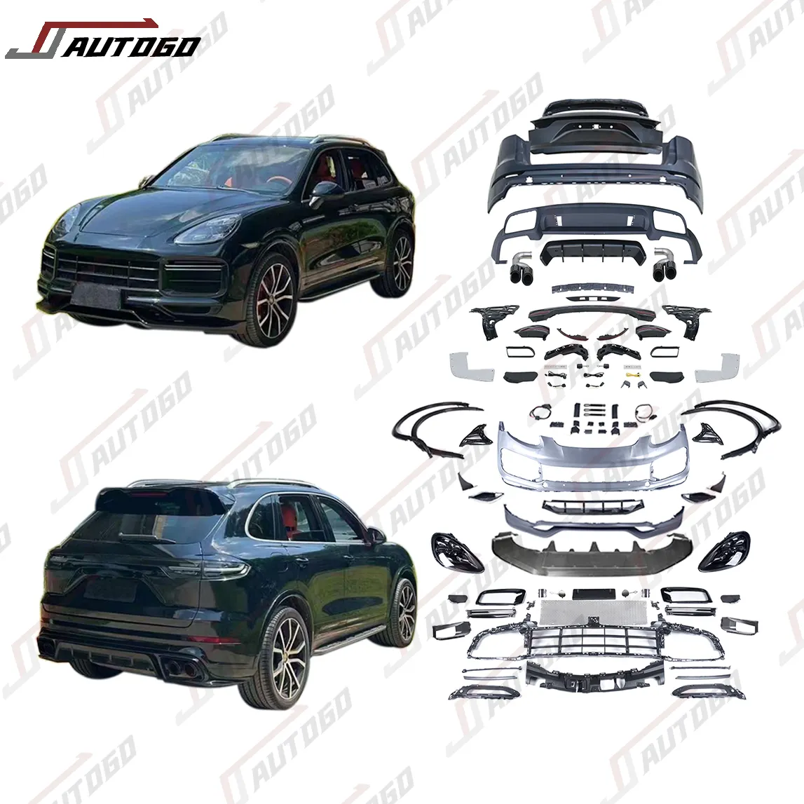 Tự Động Sửa Đổi Chuyển Đổi Cơ Thể Kit Đối Với Porsche Cayenne 958.1 2011-2017 Nâng Cấp Để 2023 9ya Turbo Bumper TKT Phía Trước Môi