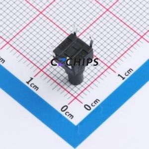 TSW06112-115B331BA Tactile Switch Through hole-4P,6.1x6.1mm Switch Single Pole Single Throw Round Button 1.8N 6.1mm - Product Image 2