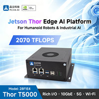 PLink-AI 28F1E4 Jetson Thor SIM 5G, PC embarqué compatible 5G, ordinateur personnel industriel pour la ville intelligente