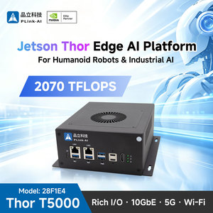PLink-AI 28F1E4 Jetson <span class=keywords><strong>Thor</strong></span> SIM 5G, PC Embebido Compatible con 5G, Computadora Industrial para Ciudad Inteligente - Product Image 1