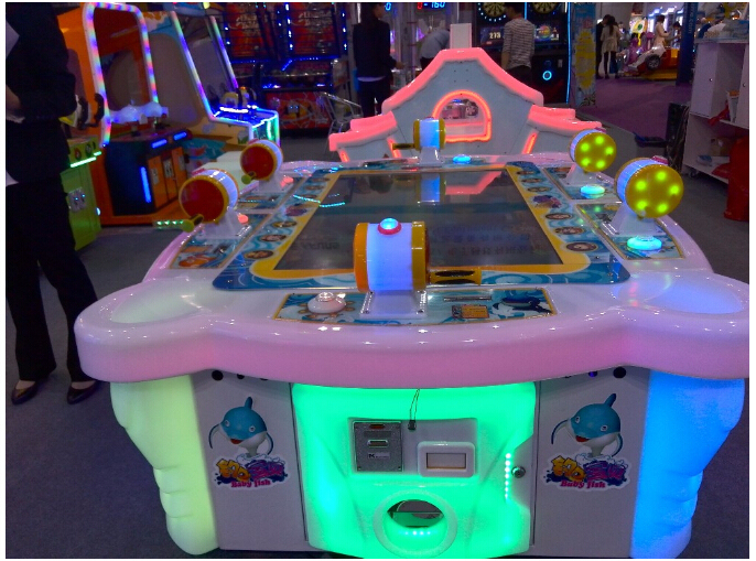 6 joueurs chasseur table de poisson machine de jeu vidéo de pêche avec joystick horizontal pour les enfants