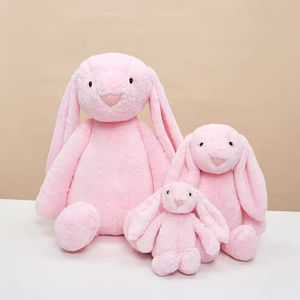 Vente en gros de jouets en peluche lapin rose Bashful à longues oreilles, poupée Bonnie, jouets en peluche pour le confort - Product Image 1