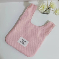 Cadeaux promotionnels Mini coton tissu velours côtelé noeud poignet téléphone portable changement sacs de rangement Logo personnalisé