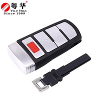 Coque de clé de voiture à distance, 4 boutons, transpondeur, pour VW Passat Sport, double embrayage