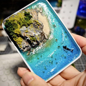 Kit de matériaux pour modèle artisanal de paysage marin miniature carré, paysage marin, micro-paysage, petits ornements - Product Image 2