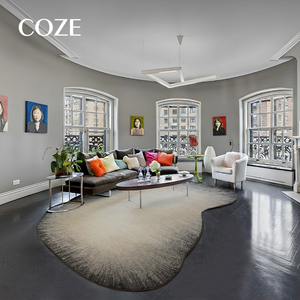 Nouveau <span class=keywords><strong>tapis</strong></span> de salon moderne de style crème français, sur mesure, à poils bouclés, antidérapant, en soie de lait écologique - Product Image 4