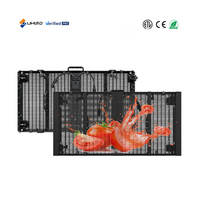 Écran LED transparent UHLED P3.91-7.82, 80% de transparence, 4500 nits, 3840 Hz, IP65, publicité intérieure et extérieure