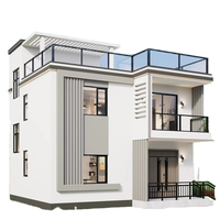 Villa modulaire en acier léger, villa préfabriquée de luxe pour site touristique, vacances, séjour en location