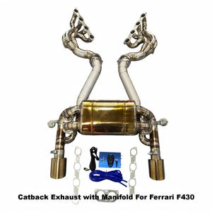 Échappement arrière et collecteurs avec protection thermique Vortex Titanium Valvetronic pour Ferrari F430, amélioration performance style Scuderia SC. - Product Image 1
