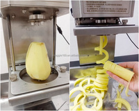 Roestvrijstalen 110-240V Wortelchips Aardappel Automatische Snijmachine Aardappelsnijder Snackwinkels Krullende Frietmachine