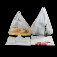 Sac de gilet en plastique personnalisé pour faire du shopping sac d'emballage à poignée pratique sac de T-shirt en plastique
