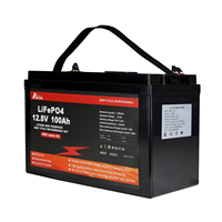 Batterie Lithium-Ion Hbowa 12,8V 100Ah, Alimentation de Secours Domestique Sécurisée pour Système Solaire/Hors Réseau