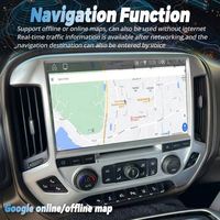 Autoradio Android 13,3 pouces pour Chevrolet Silverado 1500 2018 Chevrolet GMC Sierra 2014-2020 Lecteur multimédia GPS Navigation