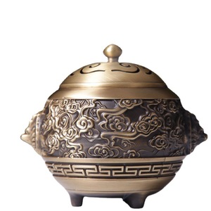 Quemador de incienso de cobre puro con cabeza de dragón y nubes auspiciosas para el culto en el hogar, ofrenda de sándalo para Buda y el Dios de la Prosperidad. - Product Image 2
