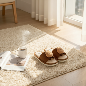 XIXITIAO Pantuflas de Algodón para Mujer, para Dormitorio, de Poliéster, para Interiores, Anticolisión, con Plataforma, Cálidas para Invierno, para Exteriores, con Suela Suave de EVA - Product Image 6