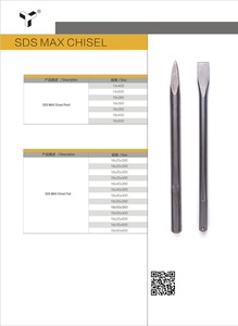 Cincel de alta gama para tallar mampostería de hormigón de 18 mm de diámetro, punzones de alta calidad con mango de acero color oro rosa y vástago SDS Max de carburo. - Product Image 6