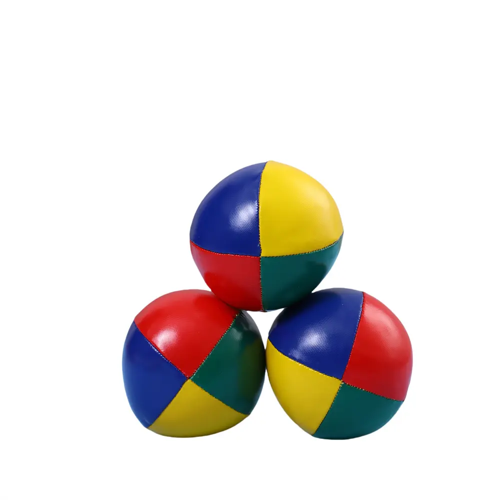 3 כדורים/סט קלאסי 4 פנלים עור מילוי מותאם אישית כדורים ג 'אגלינג צבעוני כדורים איכותי 71 סטנדרטי 6.5 ס "מ 120 גרם