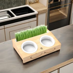 ชามและเครื่องให้อาหารสัตว์เลี้ยงทำจากพลาสติกที่ยกสูงสำหรับสุนัขทรงโค้งมนสินค้าใหม่เป็นมิตรกับสิ่งแวดล้อม - Product Image 5