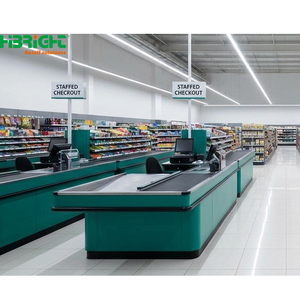 Comptoir de caisse moderne pour le commerce de détail, comptoir de caisse avec écran POS, mobilier de magasin personnalisé pour supermarchés et commerces de détail - Product Image 2