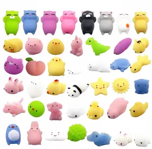 25 adet stres giderici mini sevimli Kawaii TPR yumuşak mochi sıkmak hayvanlar squishies stres oyuncakları çocuklar için