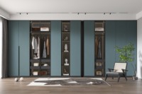Ensemble de meubles de garde-robe moderne personnalisé de couleur verte pour la maison Solution de stockage de vêtements de chambre à coucher