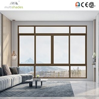 Ventana Corredera de Aleación de Aluminio Resistente, de Dos o Tres Rieles, Diseño Moderno, Drenaje Oculto, Garantía de 5 Años, para Sala de Estar y Uso Doméstico
