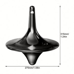 Toupie Gyroscopique Métallique Totem Film Populaire Argentée, Jouet Anti-Stress à Manivelle pour Enfants, Cadeau Idéal - Product Image 3