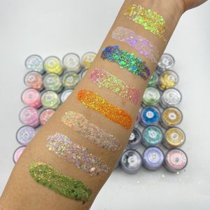 อายแชโดว์เจลครีมกันน้ำแบบวีแกน ผสมกลิตเตอร์ สำหรับแต่งหน้า ติดทนนาน ใช้ได้กับผิวกาย ใบหน้า และเส้นผม - Product Image 5