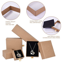 Boîte d'emballage de bijoux coulissante en carton rigide personnalisée, de luxe, écologique, en matériaux recyclés, pour hommes et enfants