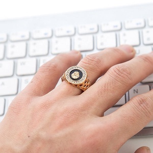 Anelli <span class=keywords><strong>Medusa</strong></span> Economici in Oro 18k per Uomo, Gioielli <span class=keywords><strong>Medusa</strong></span> in Argento, Anello per Uomini e Donne - Product Image 4