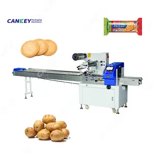 Horizontal Potato Wrapped Bags For Fresh Potatoes Biscuit Packing Machine For Food