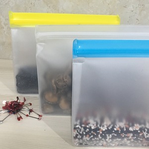 Bosheng PEVA Frosted Food Preservation Bags Zipper Seal Rectangle Eco Friendly Freezer Storage Bags For Refrigerator Use - Product Image 1