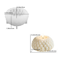 Moules en silicone pour bougies artistiques succulentes grandes et petites - Écologiques et non toxiques