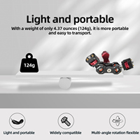 Bras de fixation pour caméra en alliage d'aluminium YuanYu V-S-005A, finition anodisée dure, bouton de verrouillage, rotation à 360 degrés pour moniteur et caméra