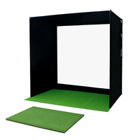Système de simulateur de golf personnalisé avec écran d'impact de projection 3D, simulateur de golf portable