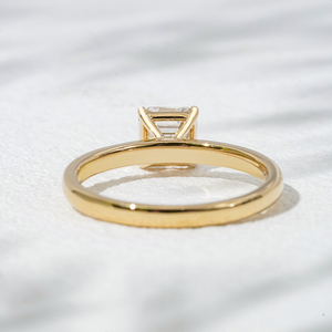 Starsgem oro 18K Asscher taglio DEF colore laboratorio cresciuto diamante Solitarie <span class=keywords><strong>anello</strong></span> <span class=keywords><strong>di</strong></span> <span class=keywords><strong>fidanzamento</strong></span> - Product Image 3