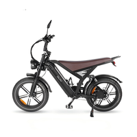 Bicicleta Eléctrica de Montaña para Adultos GT20, Rueda de 20 Pulgadas, 7 Velocidades, Cuadro de Acero, Frenos de Disco Hidráulicos, Batería de Litio de 1000 W y 48 V, Fatbike