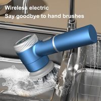 5-en-1 ménage cuisine électrique balai automatique rotatif puissance épurateur avec poussière brosse vaisselle épurateur nettoyage Spin épurateur