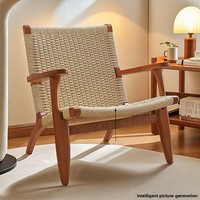 Tabouret nordique en bois massif tressé, tabouret de bar moderne et minimaliste, tabouret de coiffeuse, tabouret à chaussures, tabouret haut, chaise de salle à manger
