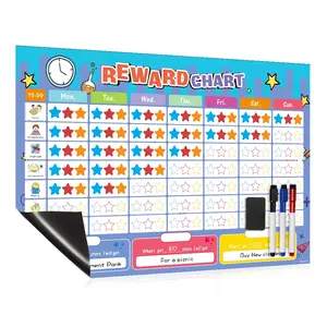 Hot Sales Magnetic fridge planner good behavior reward chart for kids training