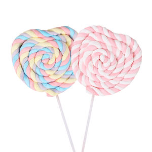 Sucettes géantes en forme de cœur aux fruits, roses, blanches et bleues, en boîte, pour enfants et cadeaux de la Saint-Valentin - Product Image 1