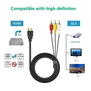 <span class=keywords><strong>Cable</strong></span> <span class=keywords><strong>HDMI</strong></span> <span class=keywords><strong>a</strong></span> <span class=keywords><strong>Rca</strong></span> de cobre de 1,5 m chapado en oro, <span class=keywords><strong>cable</strong></span> <span class=keywords><strong>HDMI</strong></span> <span class=keywords><strong>a</strong></span> AV y <span class=keywords><strong>cable</strong></span> de <span class=keywords><strong>audio</strong></span> y video Lotus HD rojo, blanco y amarillo - Product Image 4