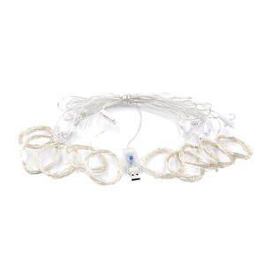 Hongdong không thấm nước trong nhà <span class=keywords><strong>LED</strong></span> Rèm đèn 3*3m 3*2m 3*1M Cổ Tích chuỗi 8 chế độ IP65 trắng ấm <span class=keywords><strong>Dimmable</strong></span> có thể sạc lại trang trí nội thất - Product Image 2