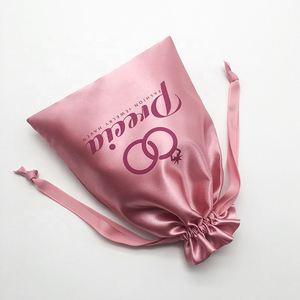 Bolsas de Satén Personalizadas para Regalos, Joyería Pequeña, Pelucas Rosa Claro y Ropa - Product Image 5