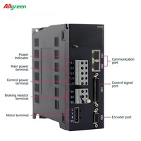 Kit de Motor Servo AC de 1.5KW 220V 4.0Nm 3000rpm Serie A6 con Controlador CANopen RS485 y Cable de 3 Metros para Máquina CNC