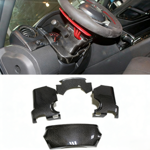 Carbon Fiber Steering <b>Wheel</b> Base <b>Trim</b> Compatible With Nissan GT-R R35 2008-2016 - Product Image 5