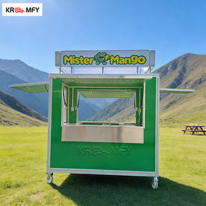 Chariot de vente ambulante le plus populaire pour la vente de glaces thaïlandaises, de hot-dogs et de fast-food, en fibre de verre et aluminium, remorquable - Product Image 4