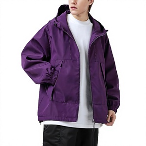 New Autumn Men Women Outdoor <b>Waterproof</b> Canvas Zipper Hooded <b>Jacket</b> Oversized Windproof <b>Thin</b> Unisex Solid Loose Casual - Product Image 4