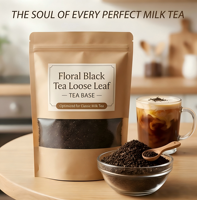 Thé noir floral en vrac, directement de l'usine, faible MOQ, mélanges personnalisés pour thé au lait et boissons, rehausseur d'arôme naturel