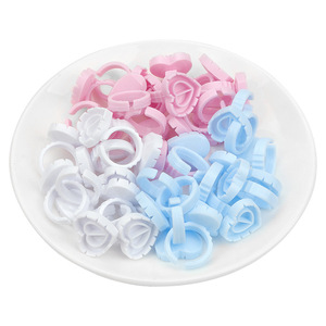 Anneau de colle pour extensions de cils en forme de cœur avec applicateur intégré pour pose rapide en une seconde pour faux cils - Product Image 3